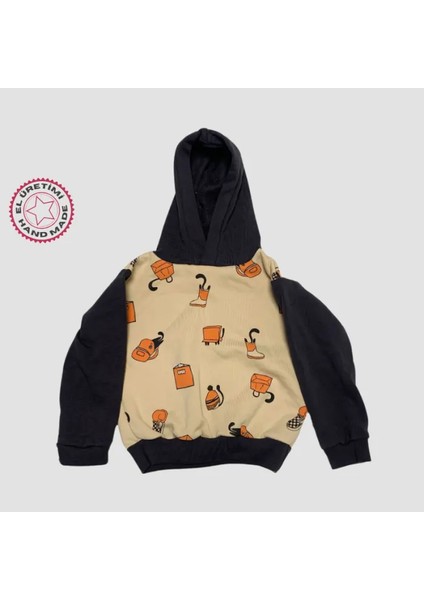 Uretti El Yapımı Erkek Çocuk Kapüşonlu Sweatshirt - 4 Yaş