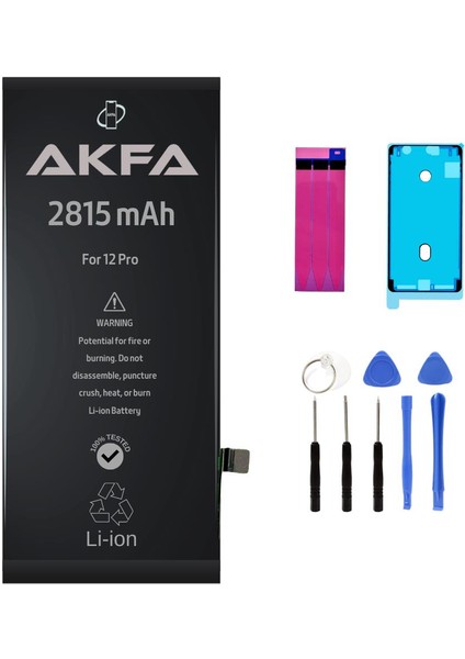 iPhone 12 Pro Telefon Batarya- 2815 Mah+Tamir Seti