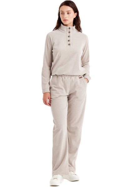 Kadın Sweatshirt 60508 - Krem modelleri