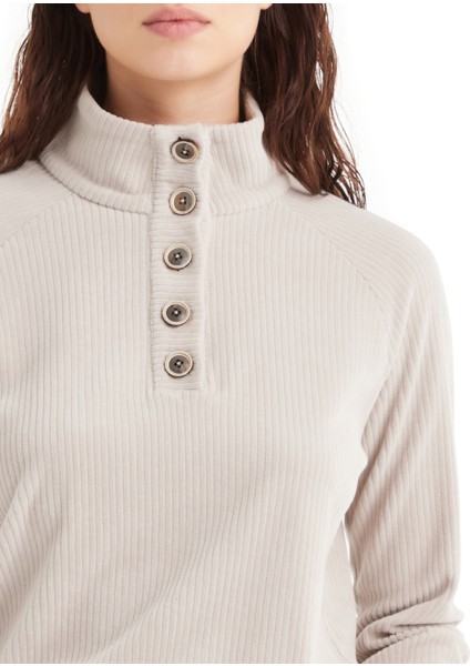 Kadın Sweatshirt 60508 - Krem indirimleri