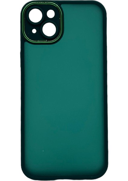 Apple iPhone 14 Plus Uyumlu Kamera Metal Çerçeve Seri Arka Koruma Kılıf