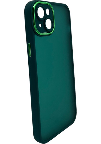 Apple iPhone 14 Plus Uyumlu Kamera Metal Çerçeve Seri Arka Koruma Kılıf