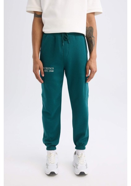 Fit Jogger Eşofman Altı NBA Boston Celtics Standart Fit Kargo Cepli Beli Paçası Lastikli A9684AX24AU