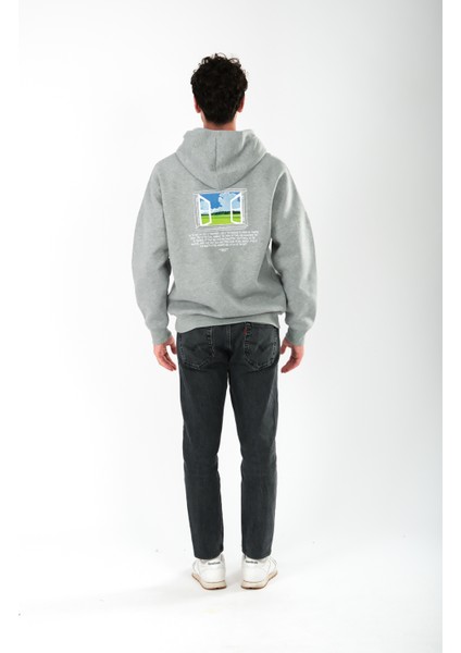 Journey Oversize Fit Hoodie Erkek - Gri indirimleri