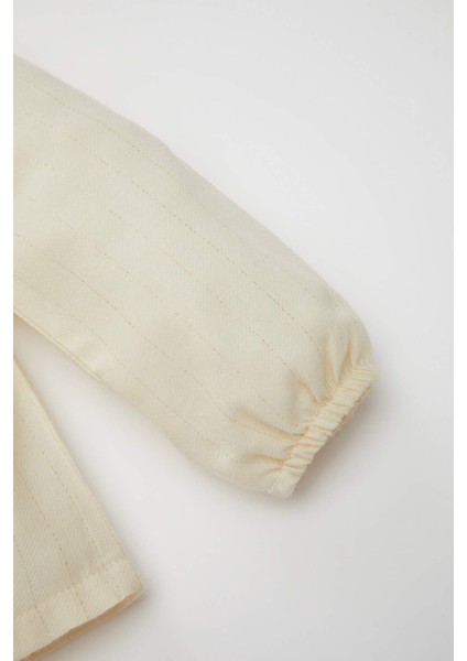 Kız Bebek Bisiklet Yaka Twill Uzun Kollu Gömlek D6234A524WN