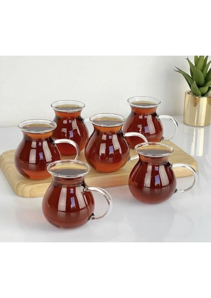Keyfi Ala 6’lı Cam Çay Bardağı