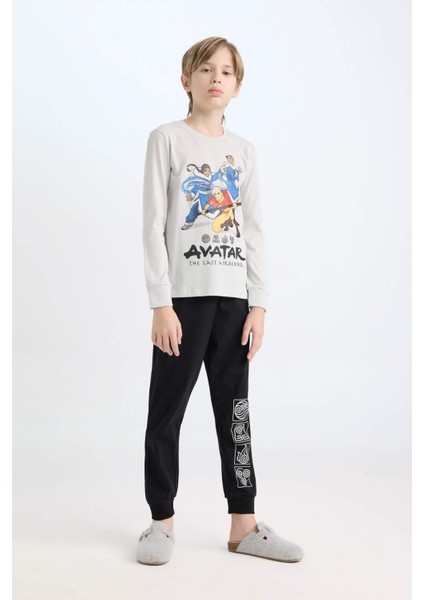 Erkek Çocuk Pijama Takımı Avatar the Last Airbender Uzun Kollu Üst Uzun Alt D3625A824WN