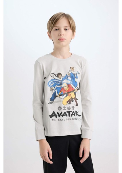 Erkek Çocuk Pijama Takımı Avatar the Last Airbender Uzun Kollu Üst Uzun Alt D3625A824WN