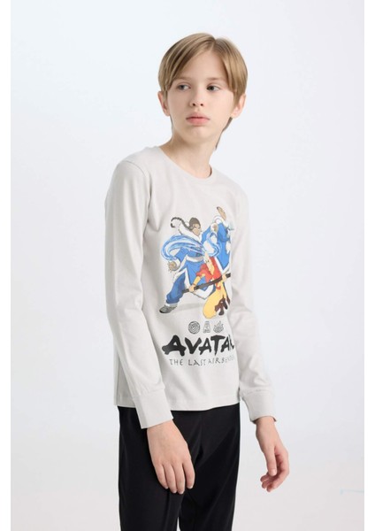 Erkek Çocuk Pijama Takımı Avatar the Last Airbender Uzun Kollu Üst Uzun Alt D3625A824WN