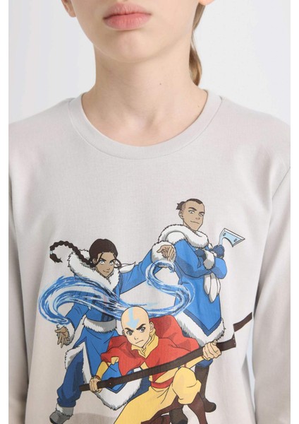 Erkek Çocuk Pijama Takımı Avatar the Last Airbender Uzun Kollu Üst Uzun Alt D3625A824WN