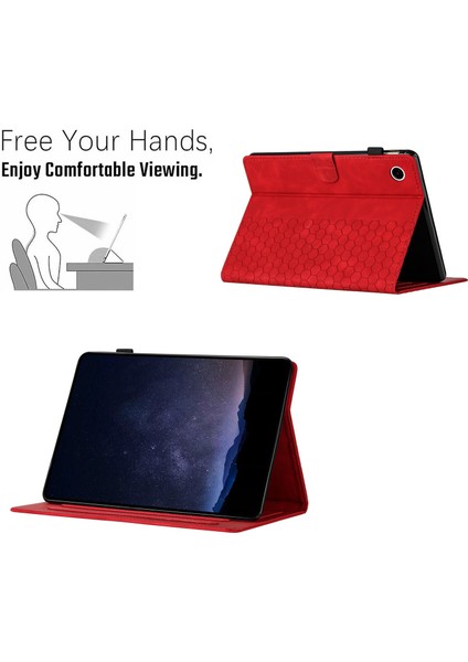 Huawei Matepad T10 T10S Için Kabartmalı Deri Tablet Kılıfı (Yurt Dışından)