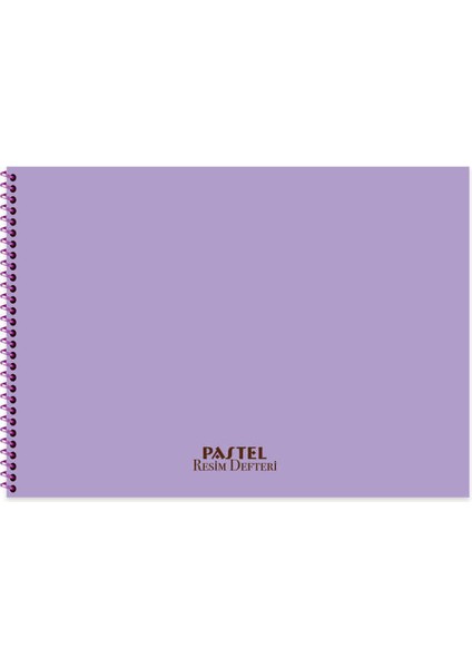 25X35 20 Yaprak Spiralli Plastik Kapak Pastel Resim Defteri