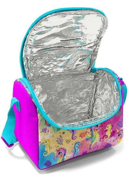 Kids Pembe Rengarenk Denizatı Desenli Thermo Beslenme Çantası 11825 modelleri