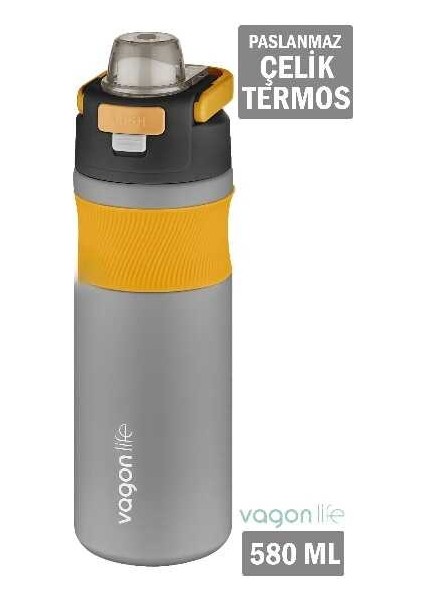 Vagonlife 580 ml Çelik Matara Gri VGN033