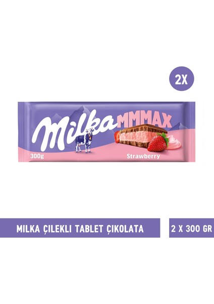 Çilekli Çikolata 300 gr 2 Adet