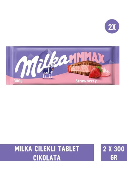 Çilekli Çikolata 300 gr 2 Adet