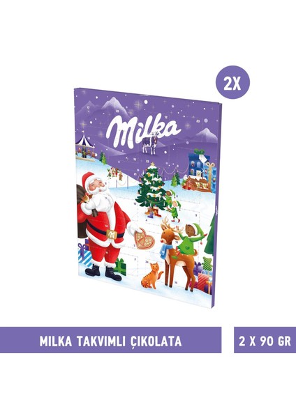 Takvimli Yılbaşı Çikolatası 90 gr 2 Adet