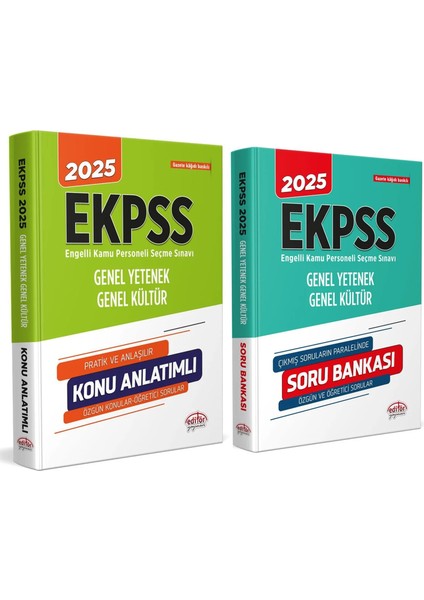 2025 Ekpss Editör Tek Konu / Soru Set