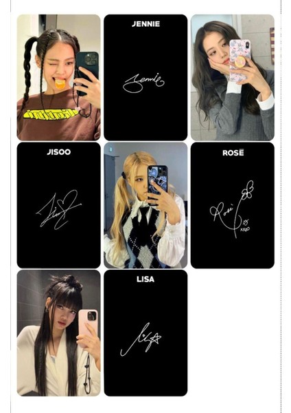 Rollas Store Blackpink Kpop Fotokart Polaroid Seti Pano Dekarosyon