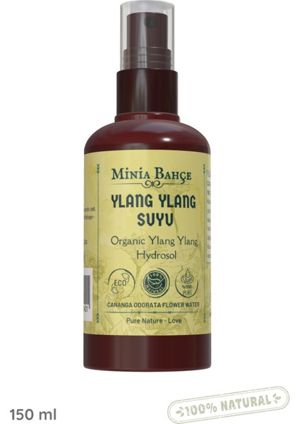Ylang Ylang Suyu – Yağlı - %100 Doğal, 150M, Cam Şişe