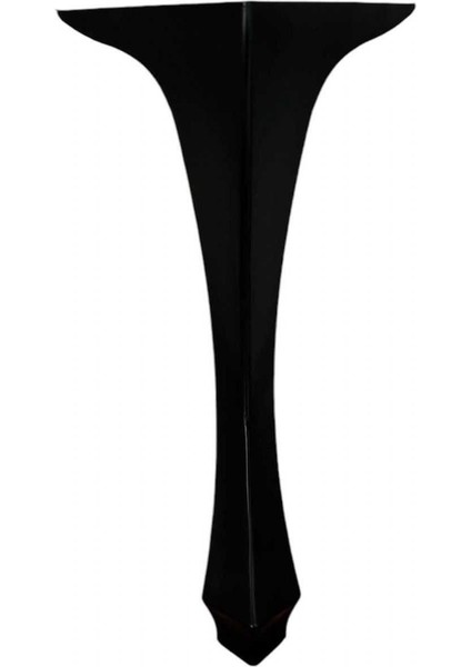 Mobilya Masa Sehpa Ayağı Puf Lükens Siyah Plastik Sehpa Ayağı 40X16X16 cm 4 Adet
