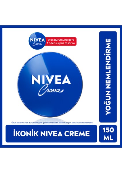 NIVEA Creme 150ml, Bakım Yapan Koruma, Uzun Süreli Yoğun Nemlendirici, El Yüz Ve Vücut, Yumuşak Cilt Hissi