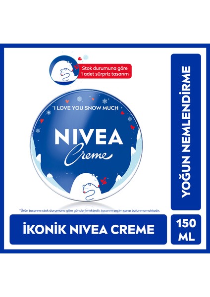 NIVEA Creme 150ml, Bakım Yapan Koruma, Uzun Süreli Yoğun Nemlendirici, El Yüz Ve Vücut, Yumuşak Cilt Hissi