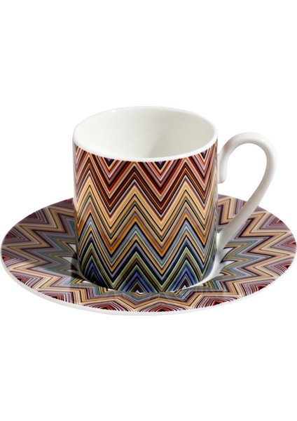 Jarris Zig-Zag Kahve Fincanı ve Tabağı 6'lı Set – Missoni Home Imzasıyla Şık Tasarım