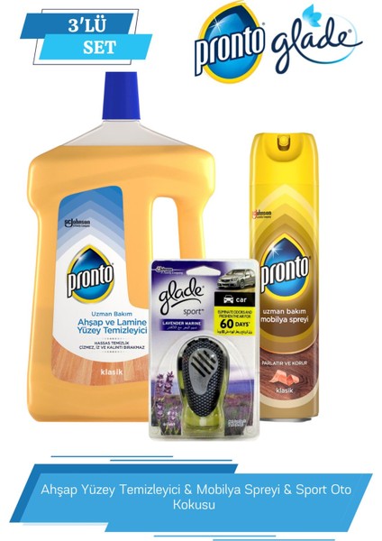 Ahşap Yüzey Temizleyici & Mobilya Spreyi & Sport Oto Kokusu