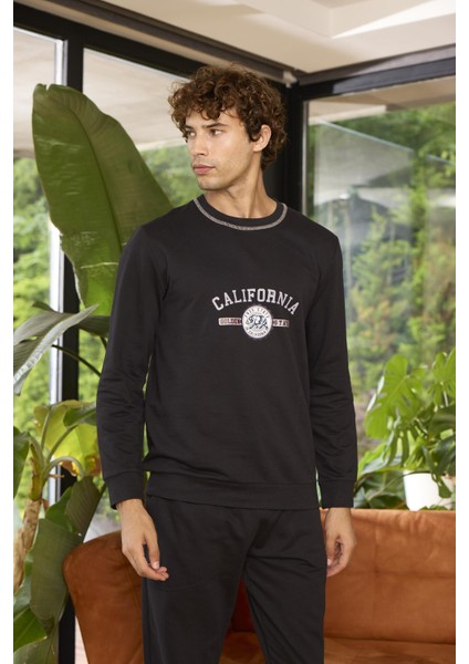 Erkek Uzun Kol O Yaka Lacivert Eşofman Takım C4T1N2O7