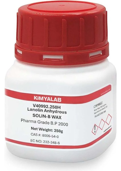 Lanolin 250 gr Farma Kalite Lanolin Anhydrous B.P.2000 Solın B