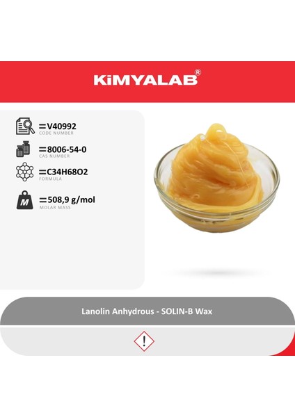 Lanolin 250 gr Farma Kalite Lanolin Anhydrous B.P.2000 Solın B