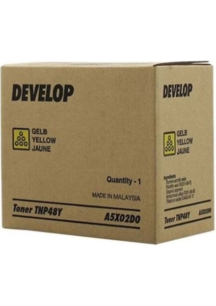 TNP-48Y (A5X02D0) Sarı Yellow Orjinal Toner Ineo +3350 / +3850