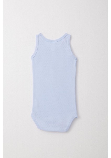 Erkek Bebek Çıtçıtlı Atlet Zıbın Body Jakarlı 9 Ay-3 Yaş, Açık Mavi fiyatları