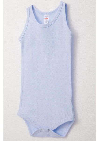 Erkek Bebek Çıtçıtlı Atlet Zıbın Body Jakarlı 9 Ay-3 Yaş, Açık Mavi modelleri