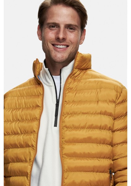 Northwın Sarı Fermuarlı ve Cepli Polyester Standard Fit Erkek Mont