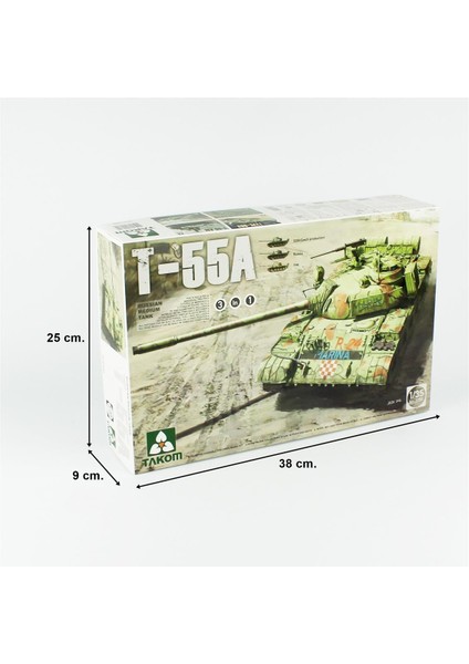 2056 1/35 Ölçek, Rus Orta Sınıf Tankı, T-55 A (3 In 1), Plastik Model Kiti indirimleri