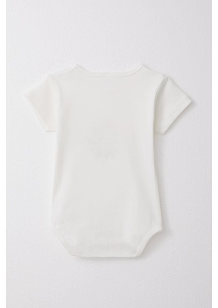 Kız Bebek Çıtçıtlı Zıbın Body Sevimli Ceylancık Baskılı Çiçekli 9 Ay-3 Yaş, Ekru fiyatları