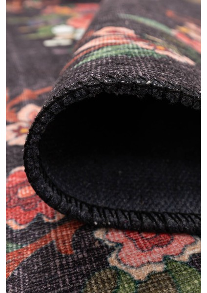 Etnik Desenli Salon Halısı, Soul Şönil |Pamuk-Polyester| Siyah Halı Al 322 fırsatları