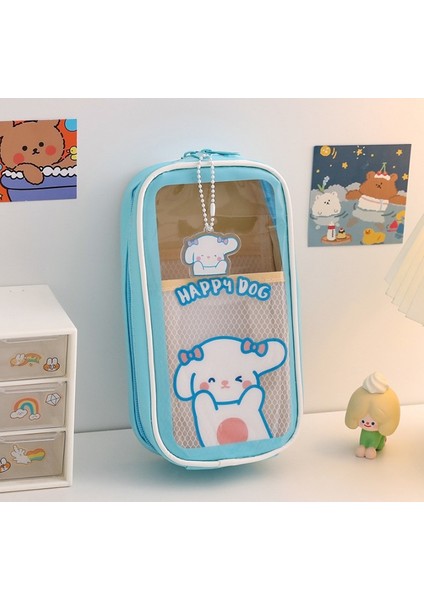 Şeffaf Çok Katmanlı Büyük Kapasiteli Kalem Kutusu, Japon Kızın Yüksek Görünümlü Çok Fonksiyonlu Kırtasiye Kutusu Ilkokul Öğrencisi Kalem Kutusu (Yurt Dışından)