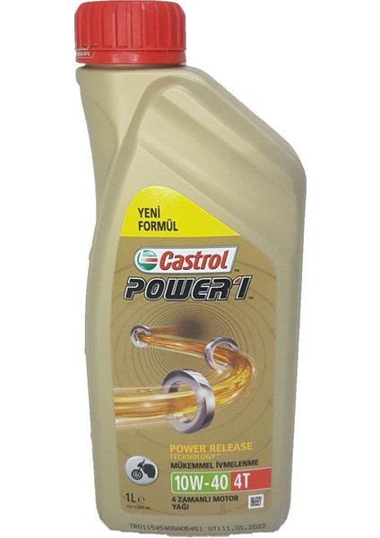 Castrol 4t Power 1 10W/40 Motor Yağı 1 Litre