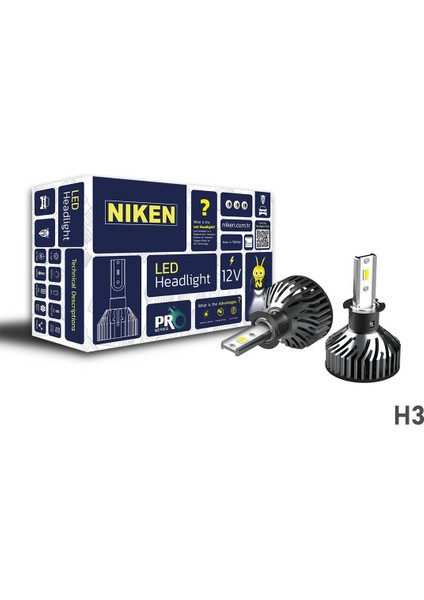 LED Xenon Pro Serisi H3 Far Ampulü 2'li Takım