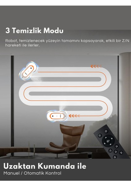 Cam Silme Robotu Cambaz Aktive Akıllı Cam Temizleme Robotu WCR-2310Y