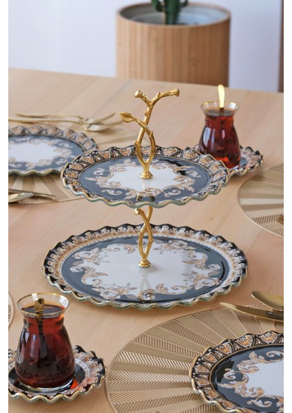 Ragusa Altın Yaldızlı Cam Kurabiyelik modelleri