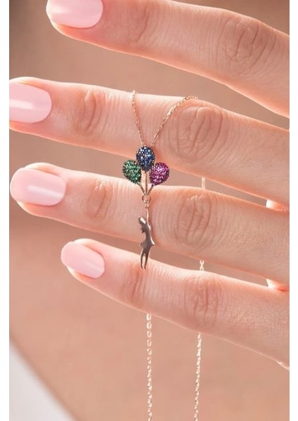 Kişiye Özel Satürn Işıklı Cam Küre 8cm*6cm Uçan Balonlu Kız Kolye modelleri