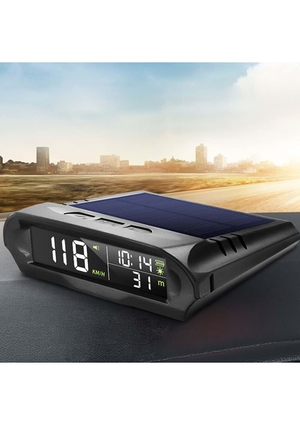 Evrensel Gps Hız Göstergesi Araç Güneş Enerjili Hız Ölçer S98 Hud Ekranı