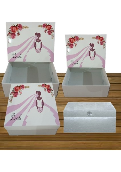 Çeyiz Sandık Gelin Damat Bohça Kutusu Kolisi 4lü 0122 fiyatları