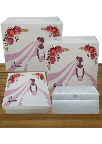 Çeyiz Sandık Gelin Damat Bohça Kutusu Kolisi 4lü 0122 fırsatları