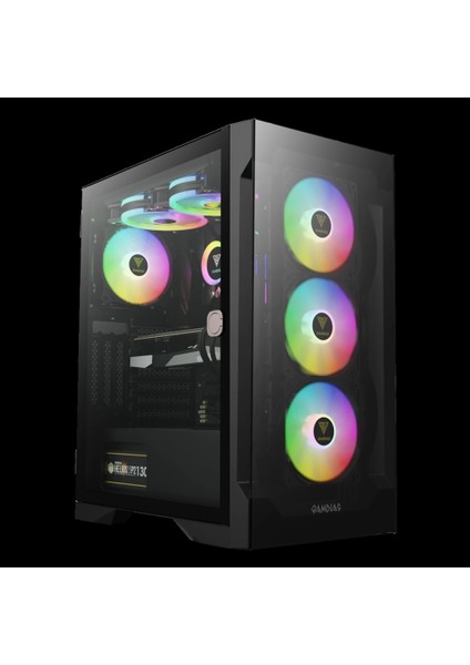 Gamdıas Talos E2 Elite, 850W, Tempered Glass, Argb, 80+ Bronze, Atx Gamıng Kasa