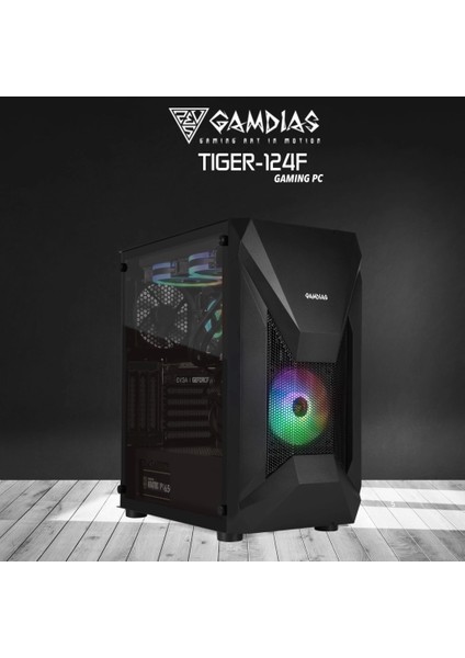 Gamdıas TIGER-124F, İ5-12400F, 16GB Ram, 512GB Nvme Ssd, 8gb Gddr5 RX580 Ekran Kartı, 500W Kasa, Free Dos Gamıng Pc